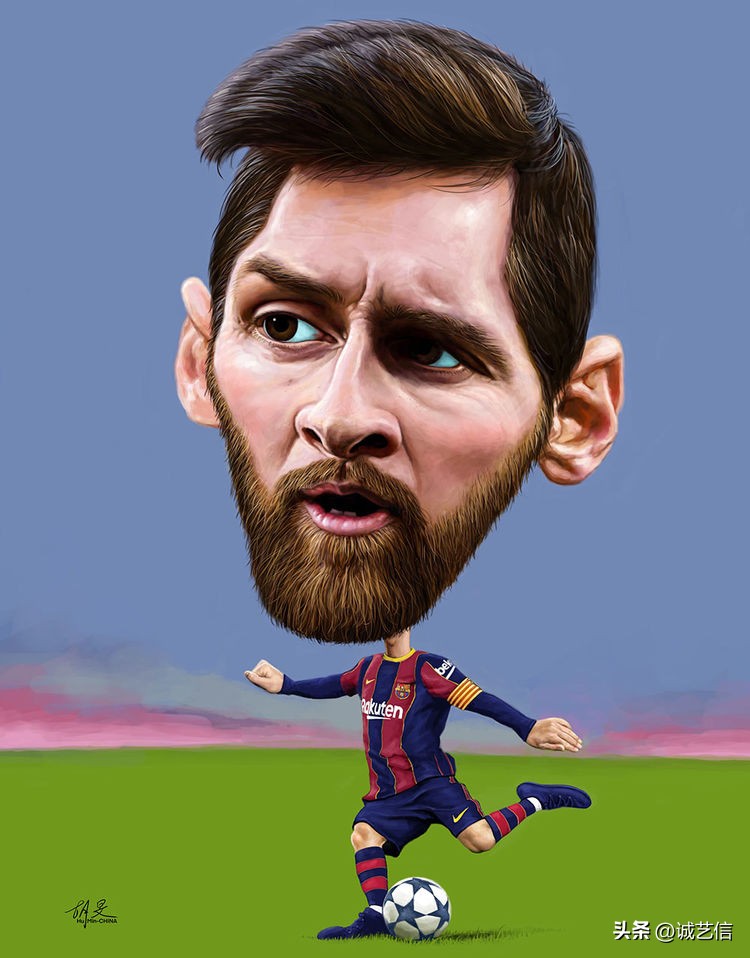 梅西拿着美洲杯来卡塔尔的漫画,梅西世界杯头像漫画