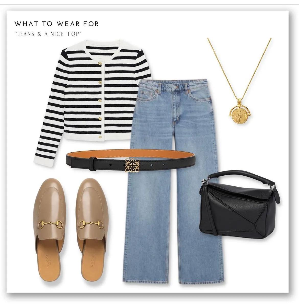 牛仔裤搭配这4件上衣时髦又高级,牛仔裤的最全搭配方法高级又时髦