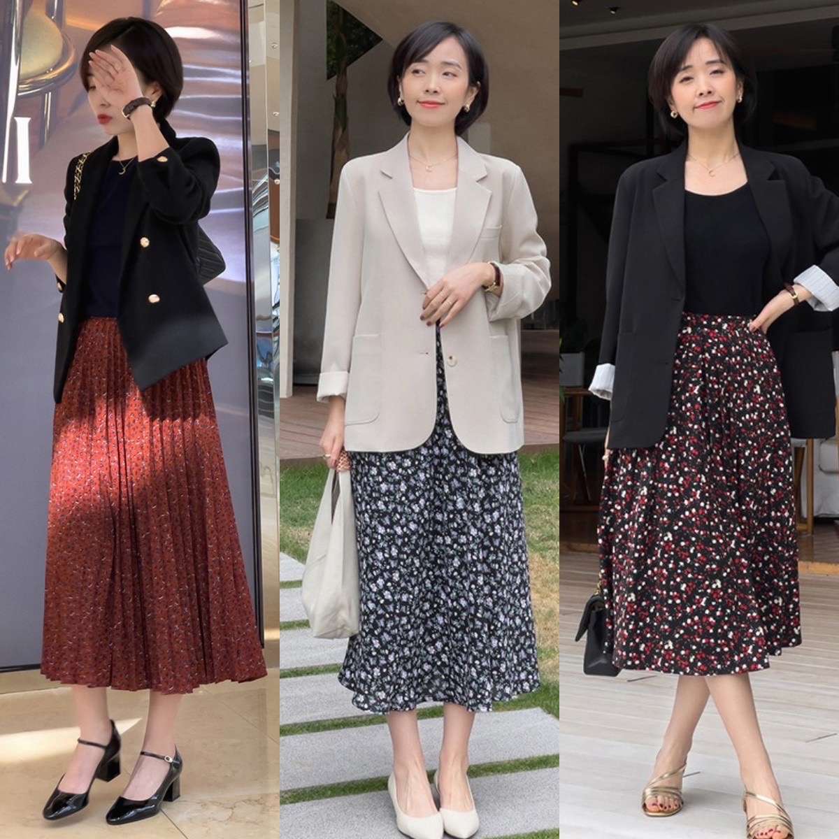 藏蓝色裙子搭配什么颜色外套好看,春款时尚气质女装外套百搭洋气