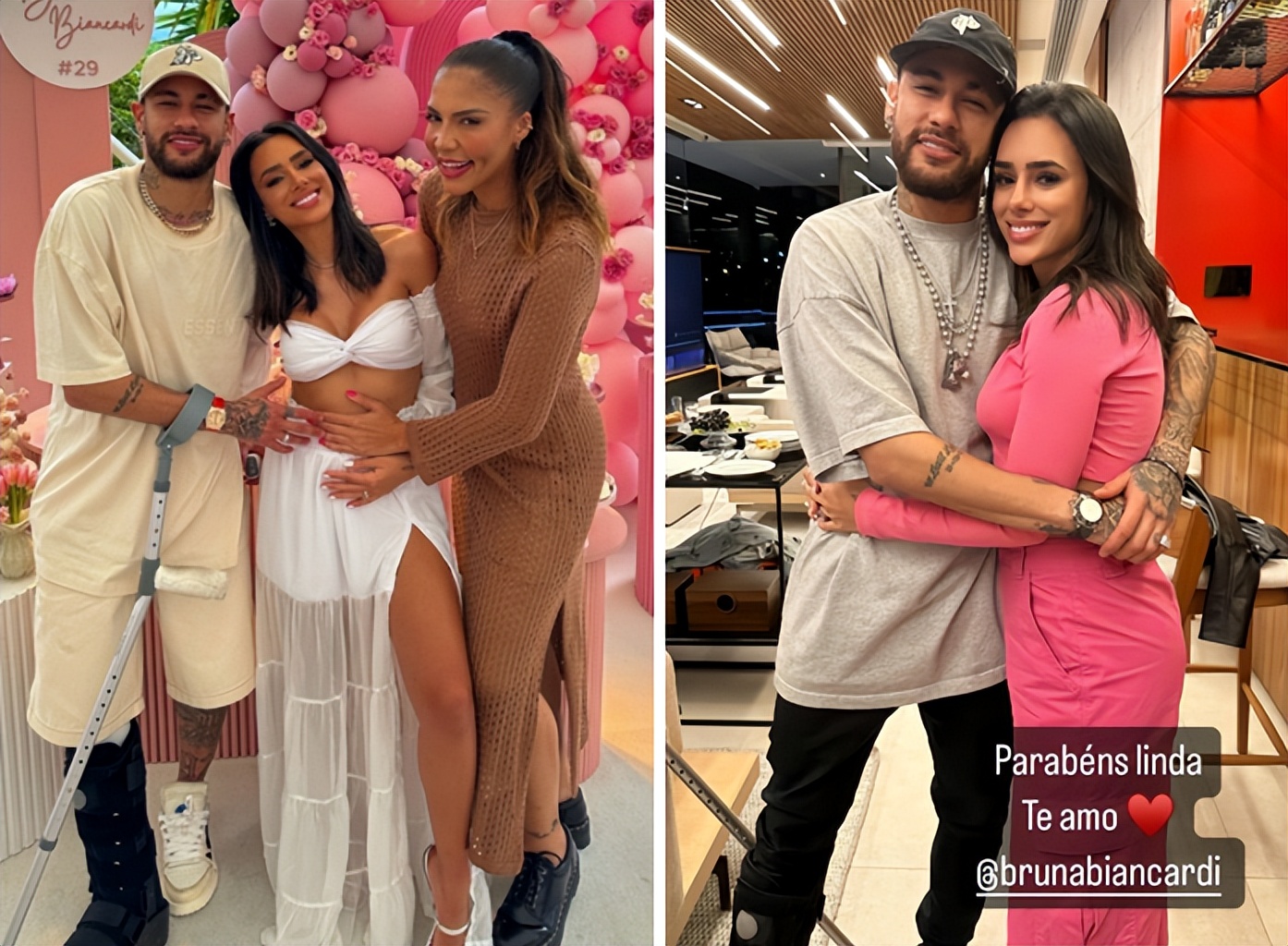 绝了：内马尔又当爹！开心亲吻孕肚，模特女友隐私地方纹身身材棒