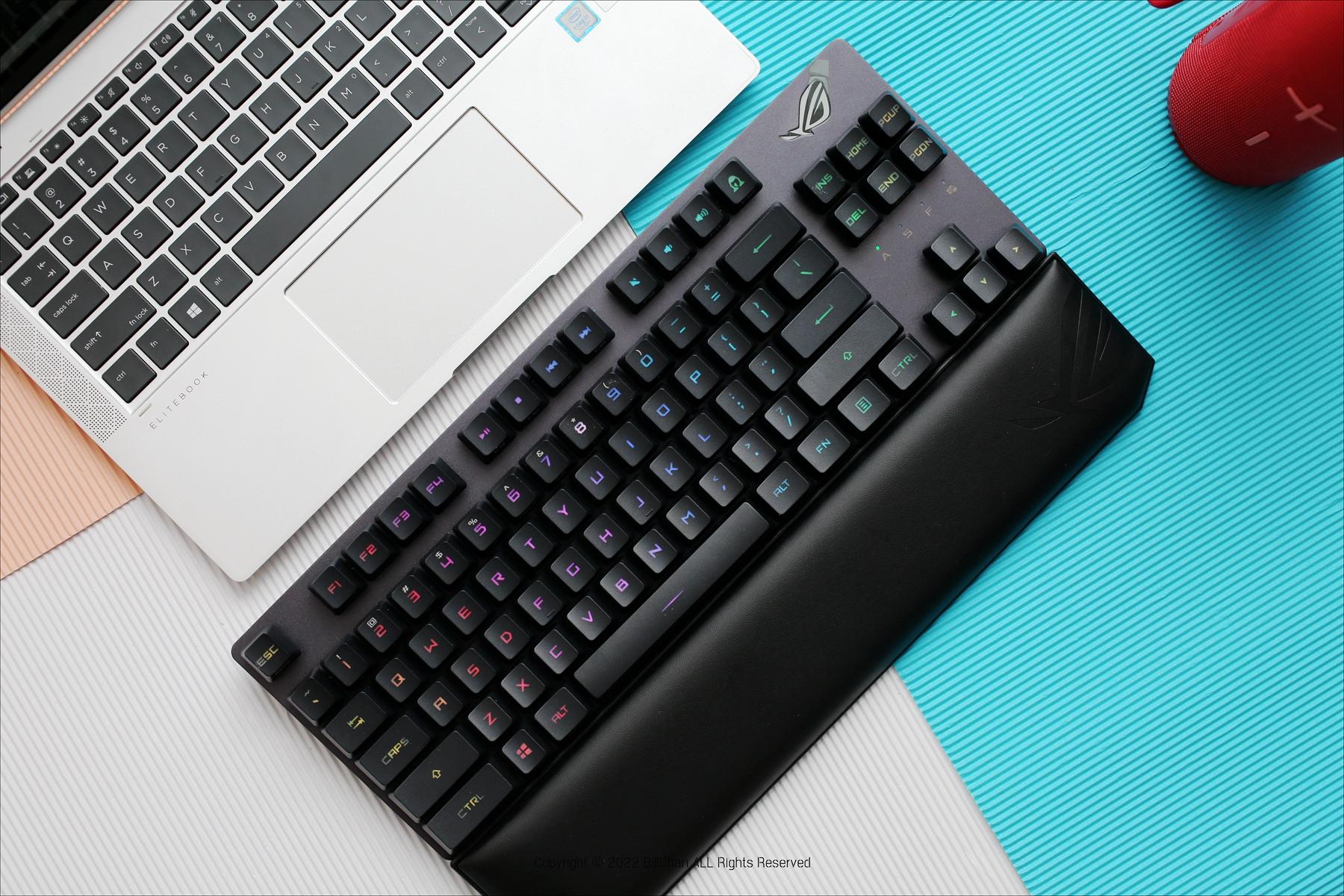 rog游侠nxtkl月曜白键盘测评,rog游侠键盘红轴测评