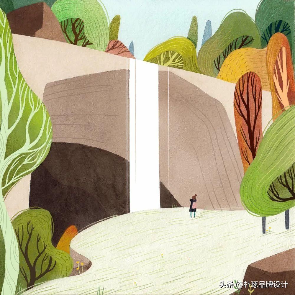 有深度意境的插画,如此清新淡雅的插画太有美感了