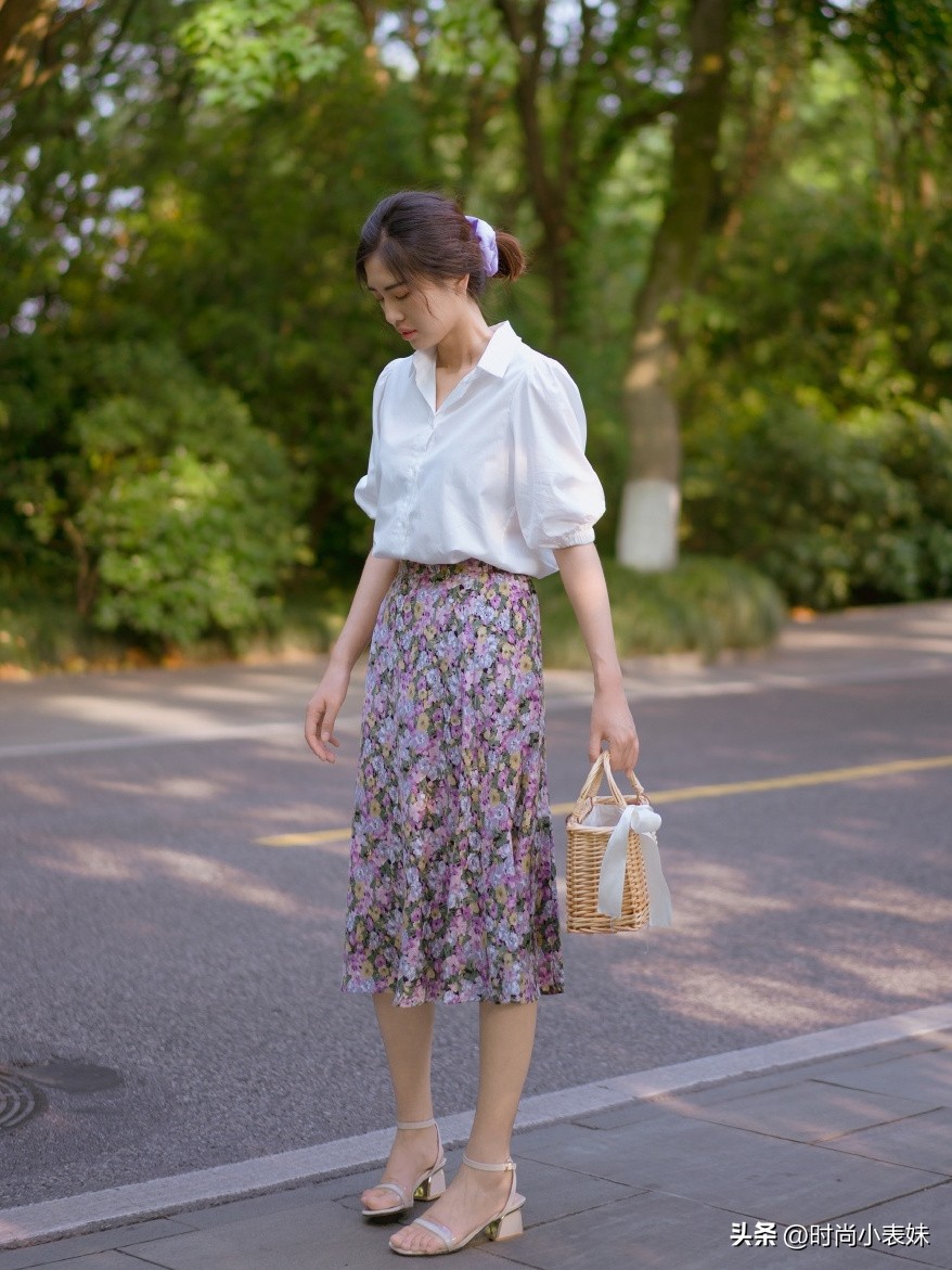 惊艳别致的碎花半身裙单品,文艺碎花半身裙