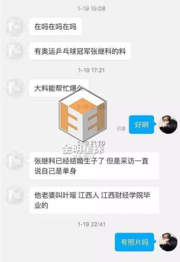 张继科各任女朋友,张继科未婚生子