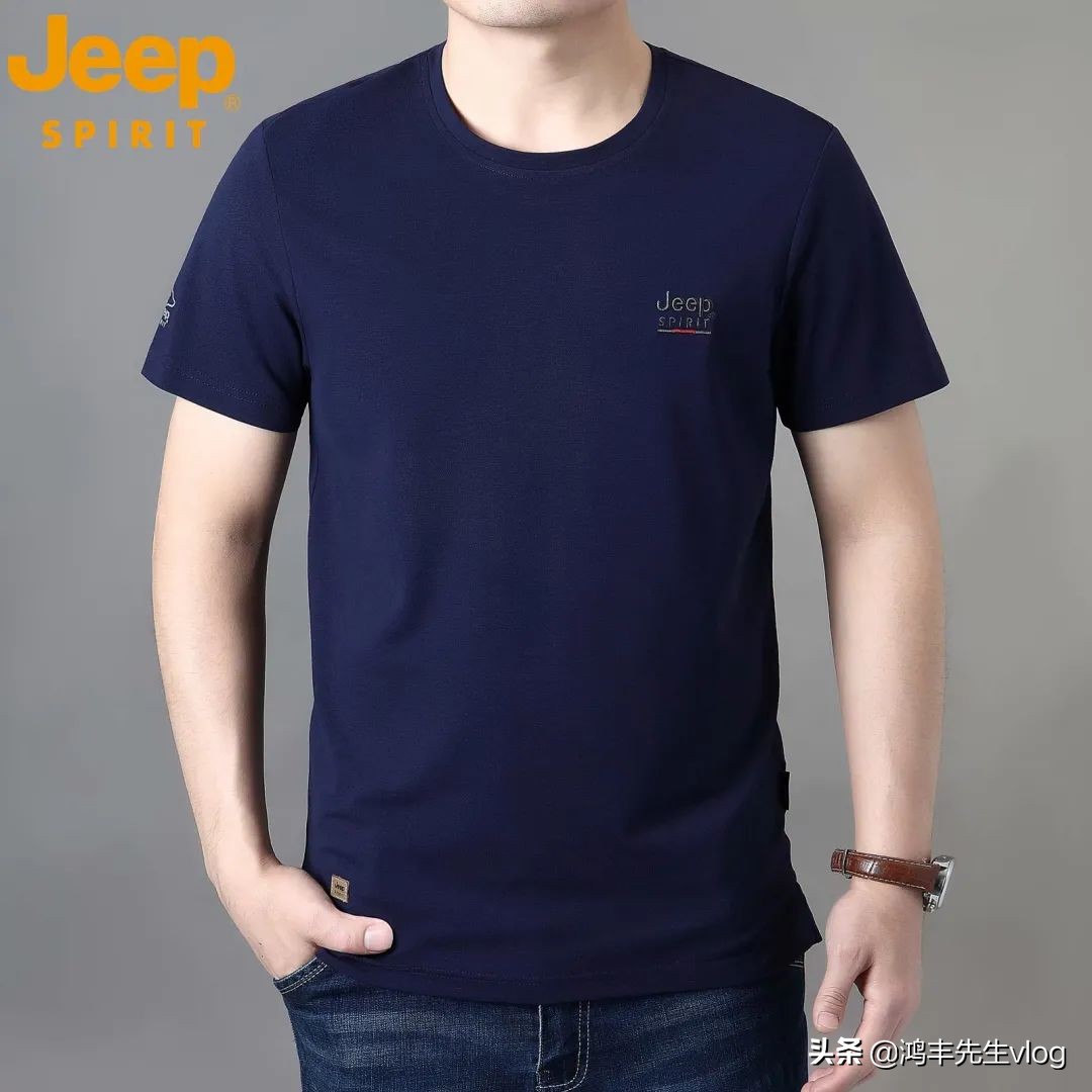 jeep短袖t恤专卖店男装翻领,jeep短袖t恤男纯棉官方正品