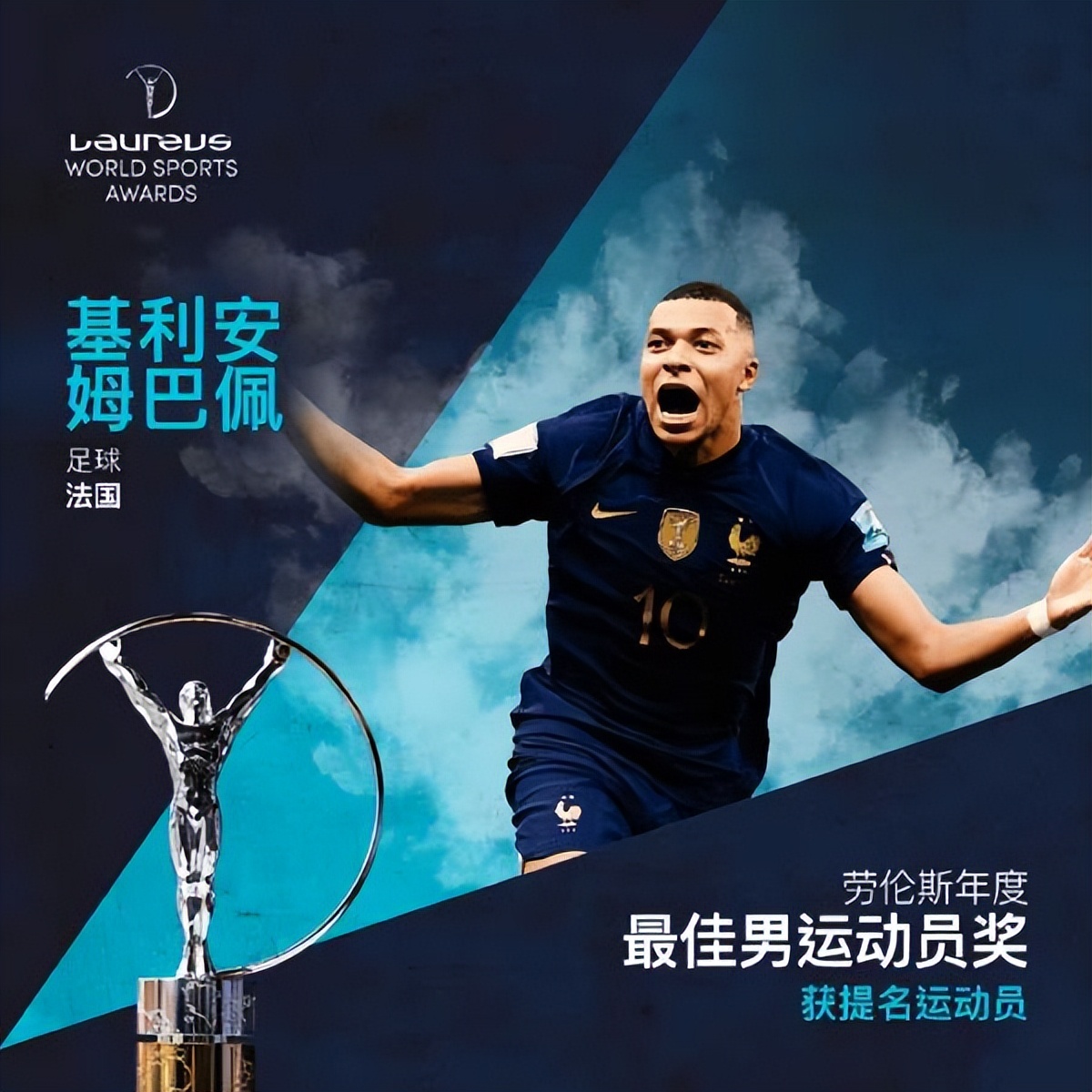 劳伦斯颁奖典礼姆巴佩有去吗,劳伦斯年度最佳男运动员