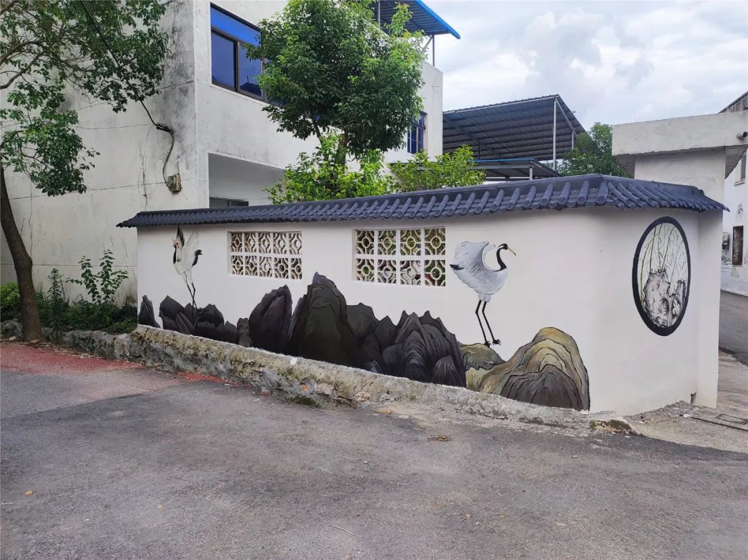 安徽乡村墙绘图片,合美乡村农耕文化创意景观墙