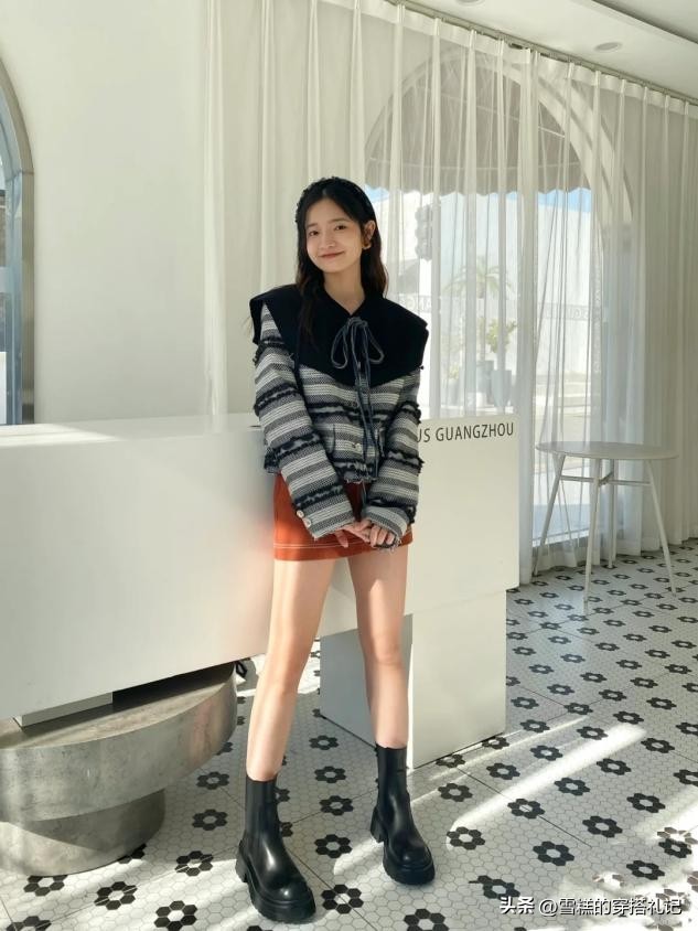 切尔西女靴怎么穿显腿细,大码显瘦切尔西靴女