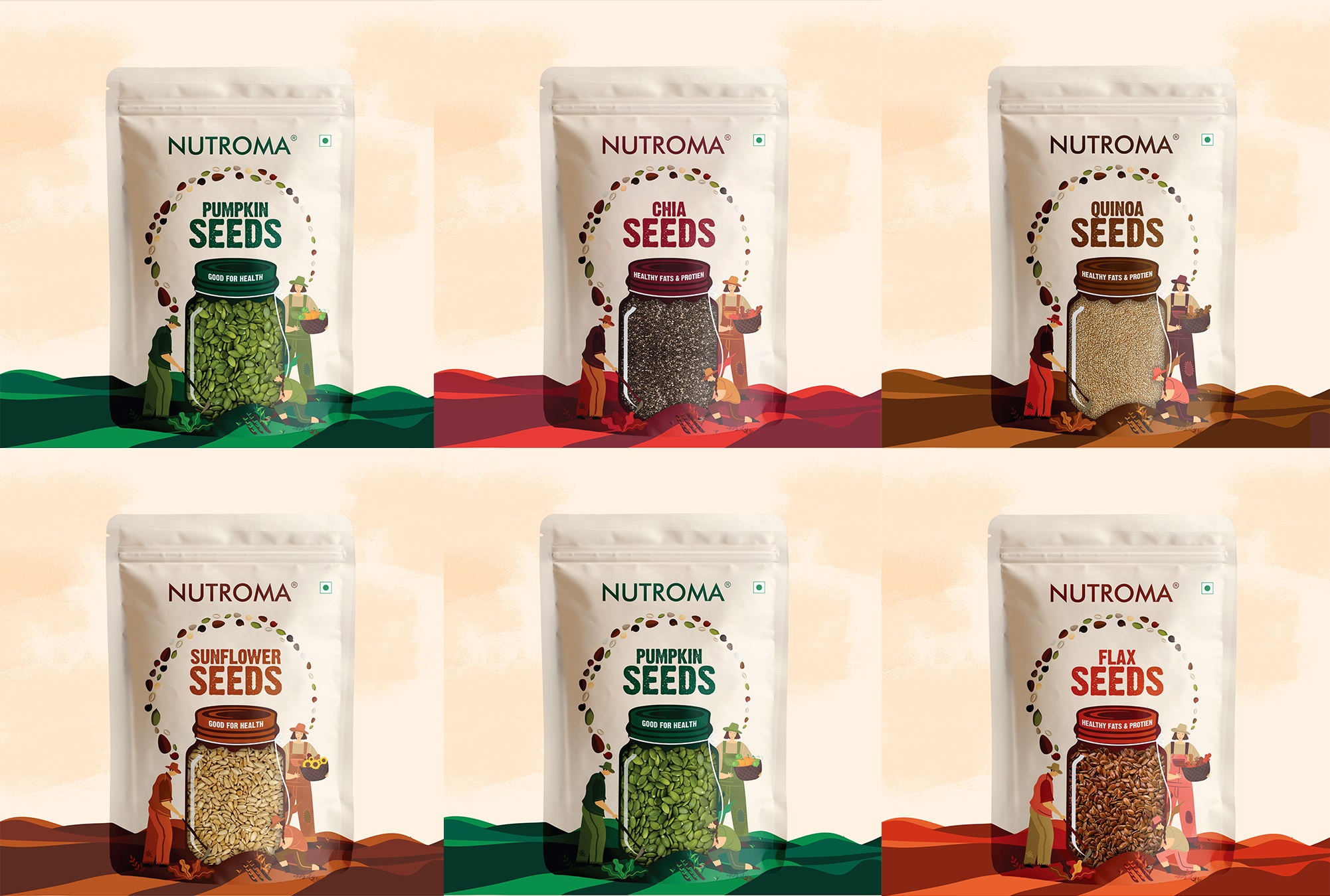 NUTROMA种子包装设计via:deicebreaker