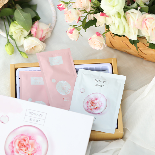 玫瑰胶原提拉紧致面膜,柏卡姿蚕丝面膜