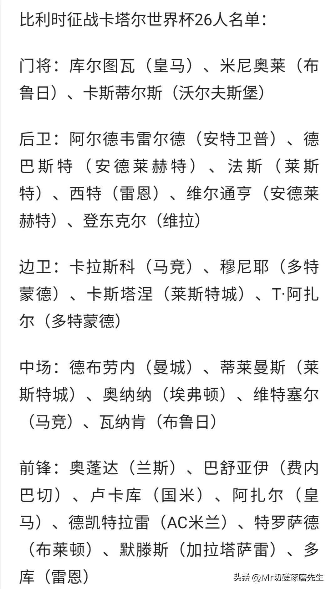 卡塔尔世界杯32支队伍,卡塔尔世界杯决赛两球队人员名单