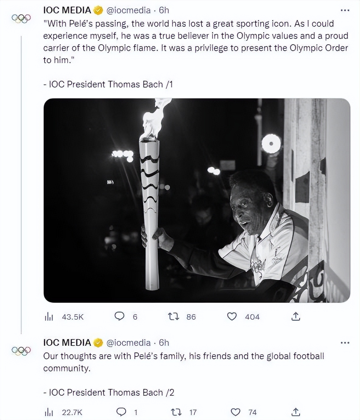 众明星悼念贝利,多名球星悼念贝利