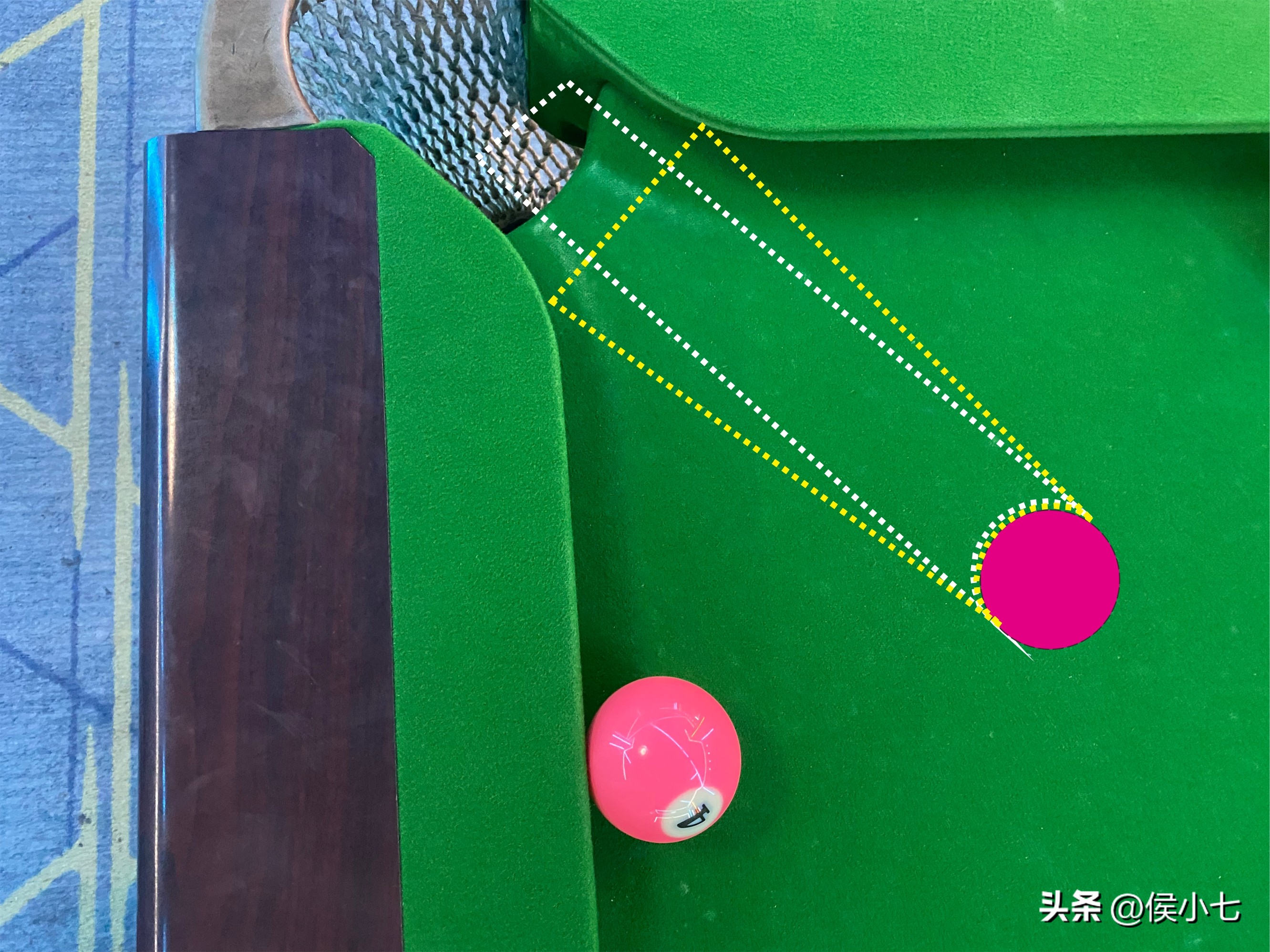 打台球贴库怎么架杆,打台球母球贴库的正确姿势手法