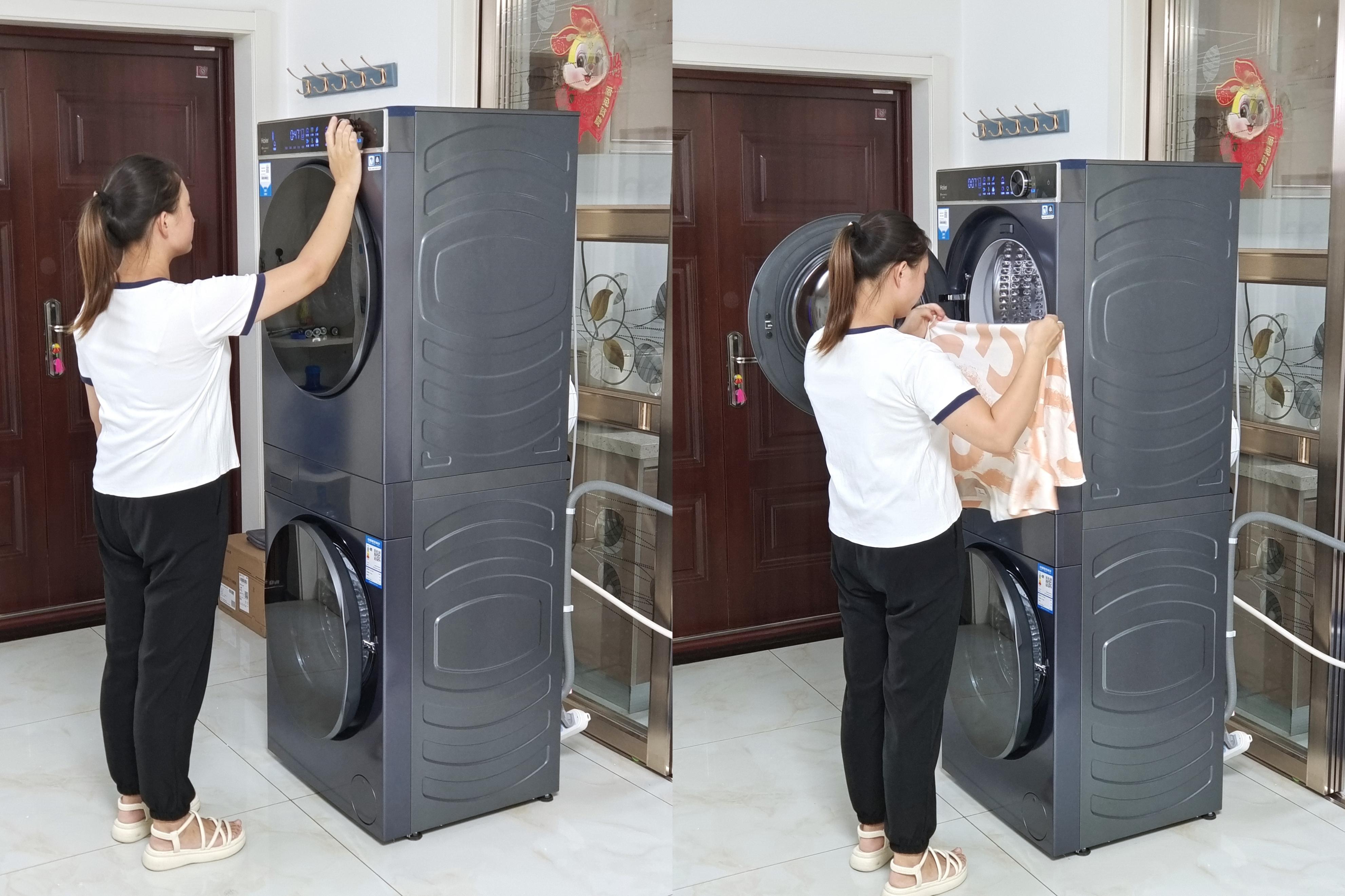 海尔叠黛和美h2洗烘套装,海尔叠黛和美洗烘套装烘干效果