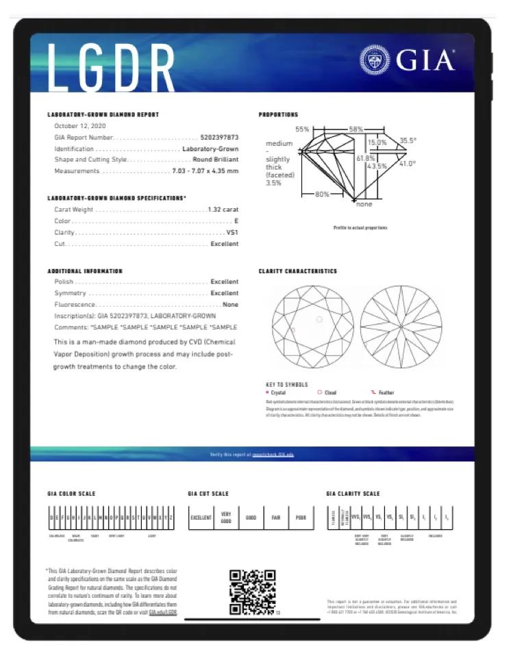 钻石培育证书,人工培育钻石gia证书解读