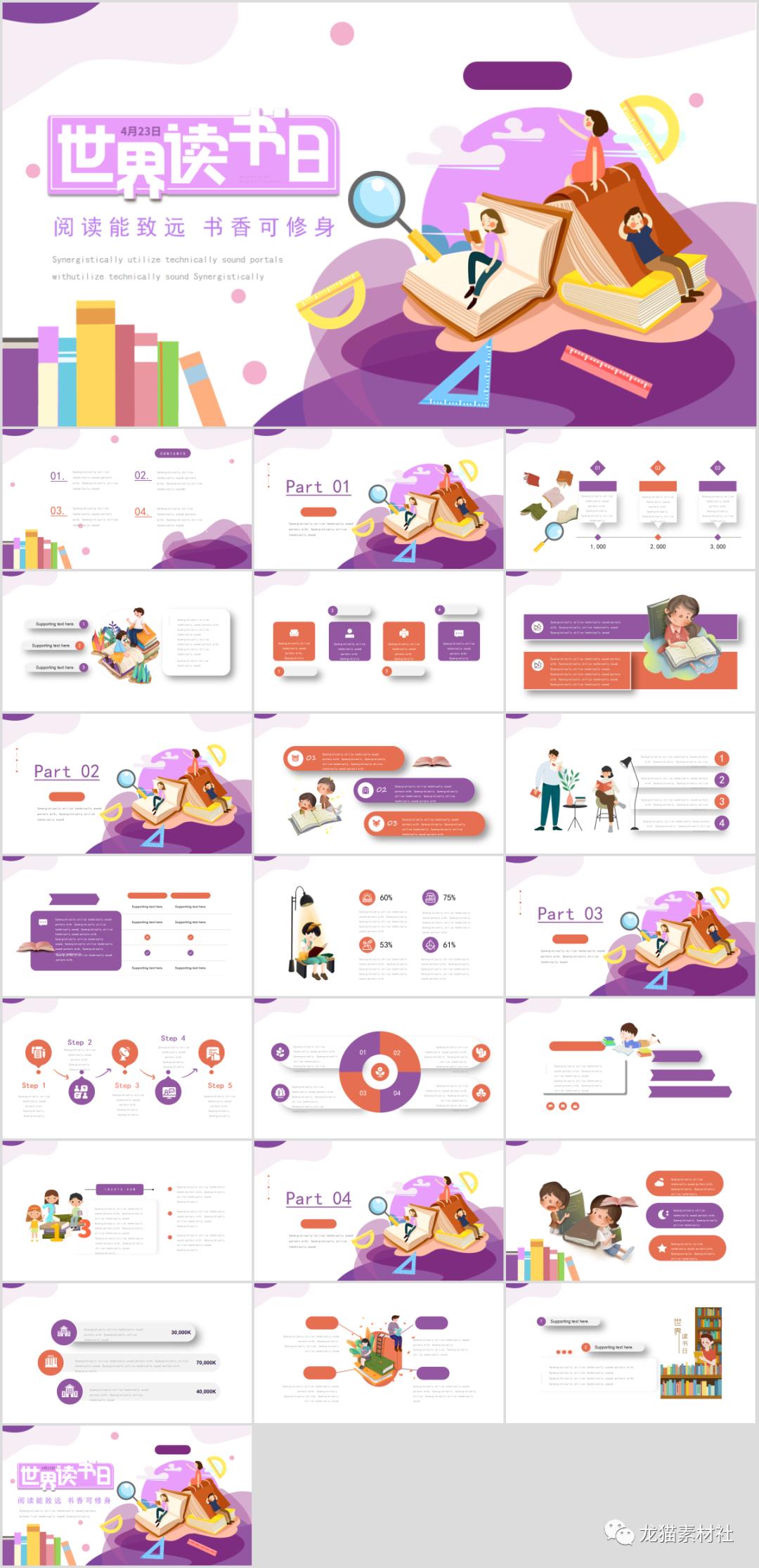 读书的乐趣ppt模板,10分钟优秀的读书分享ppt