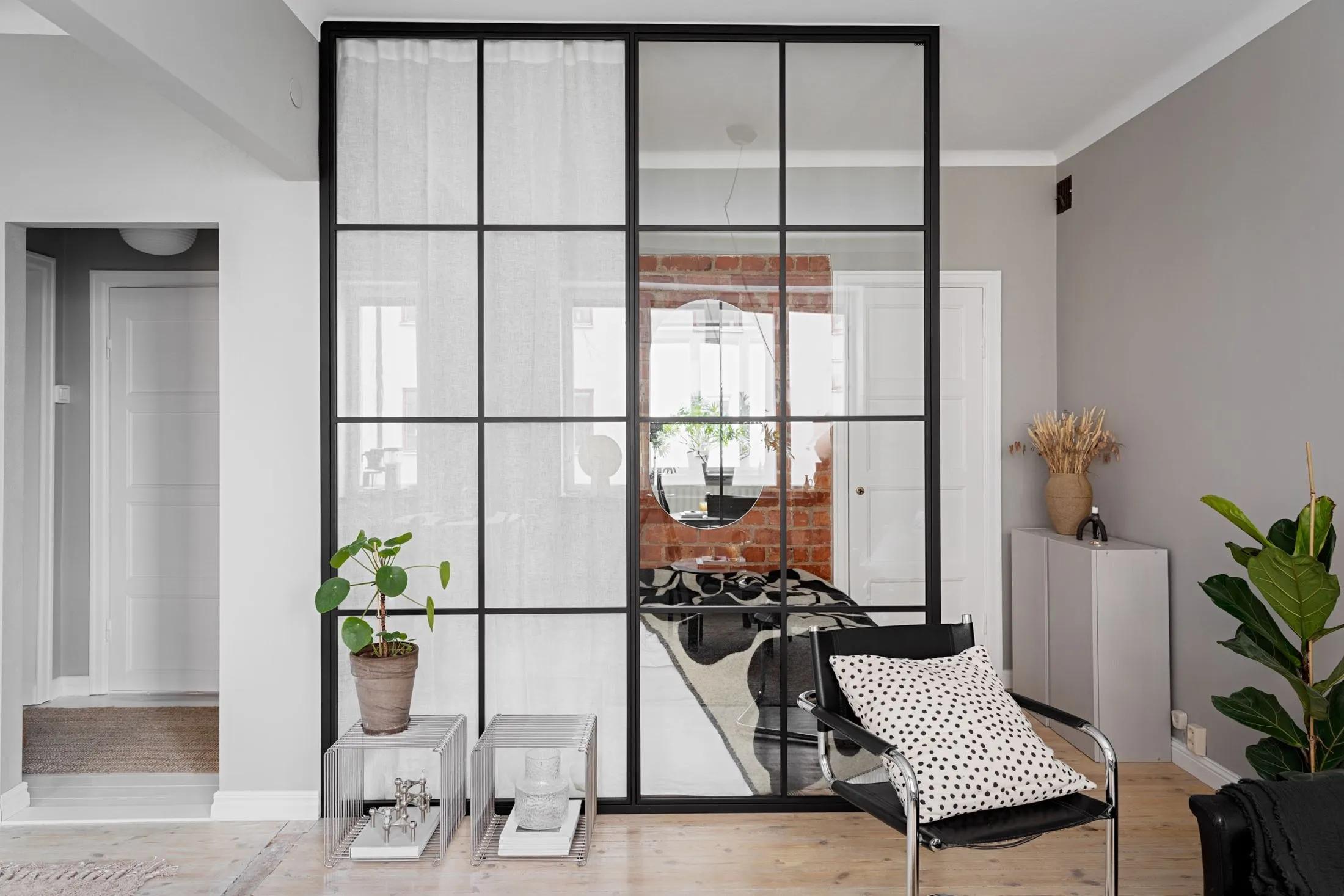 玻璃墙做什么隔断好看,家装玻璃隔断采光墙效果图