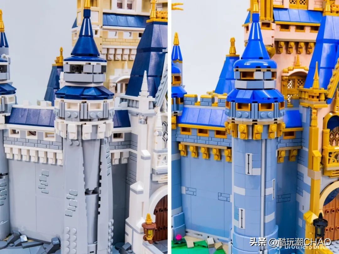 和迪士尼城堡一样高的乐高,和迪士尼乐园相似的城堡
