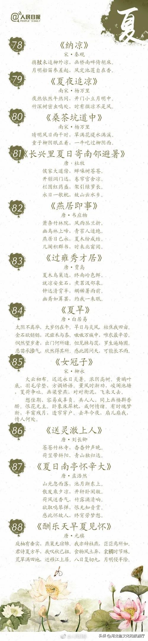 人民日报三十首绝美春日诗词,100首绝美的夏日诗词