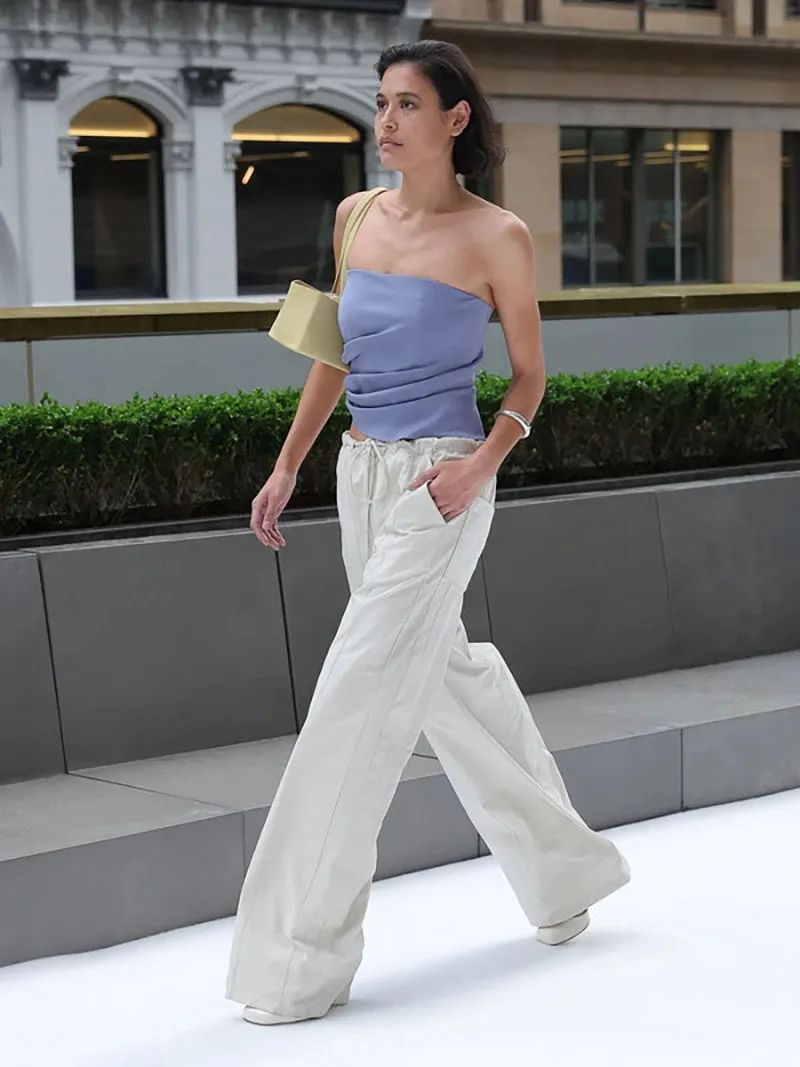 如获至宝的阔腿裤穿搭精髓,一年四季窄版阔腿裤穿搭