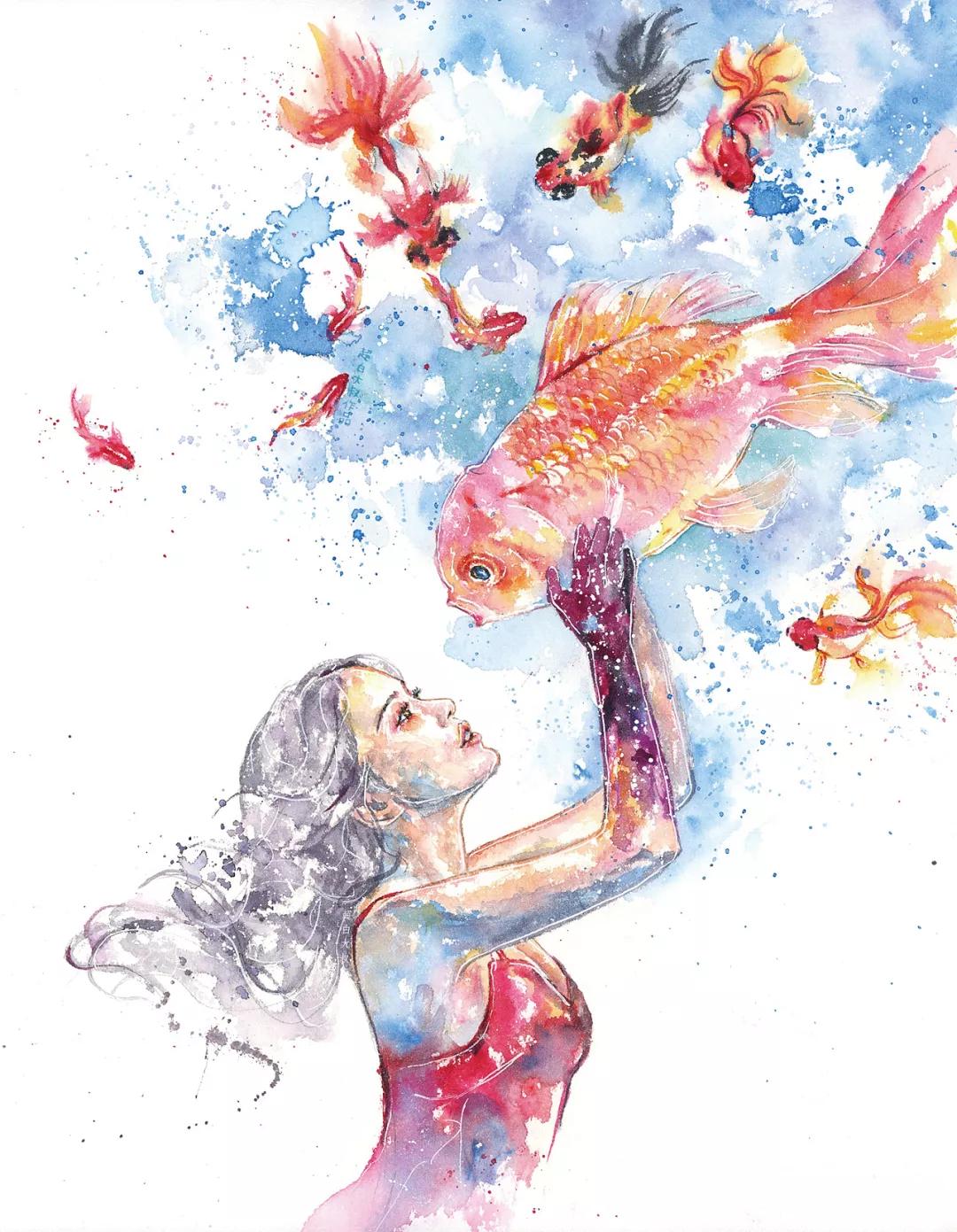 他是抖音水彩第一人，画面充满水墨意境，质感优秀！150万人盛赞