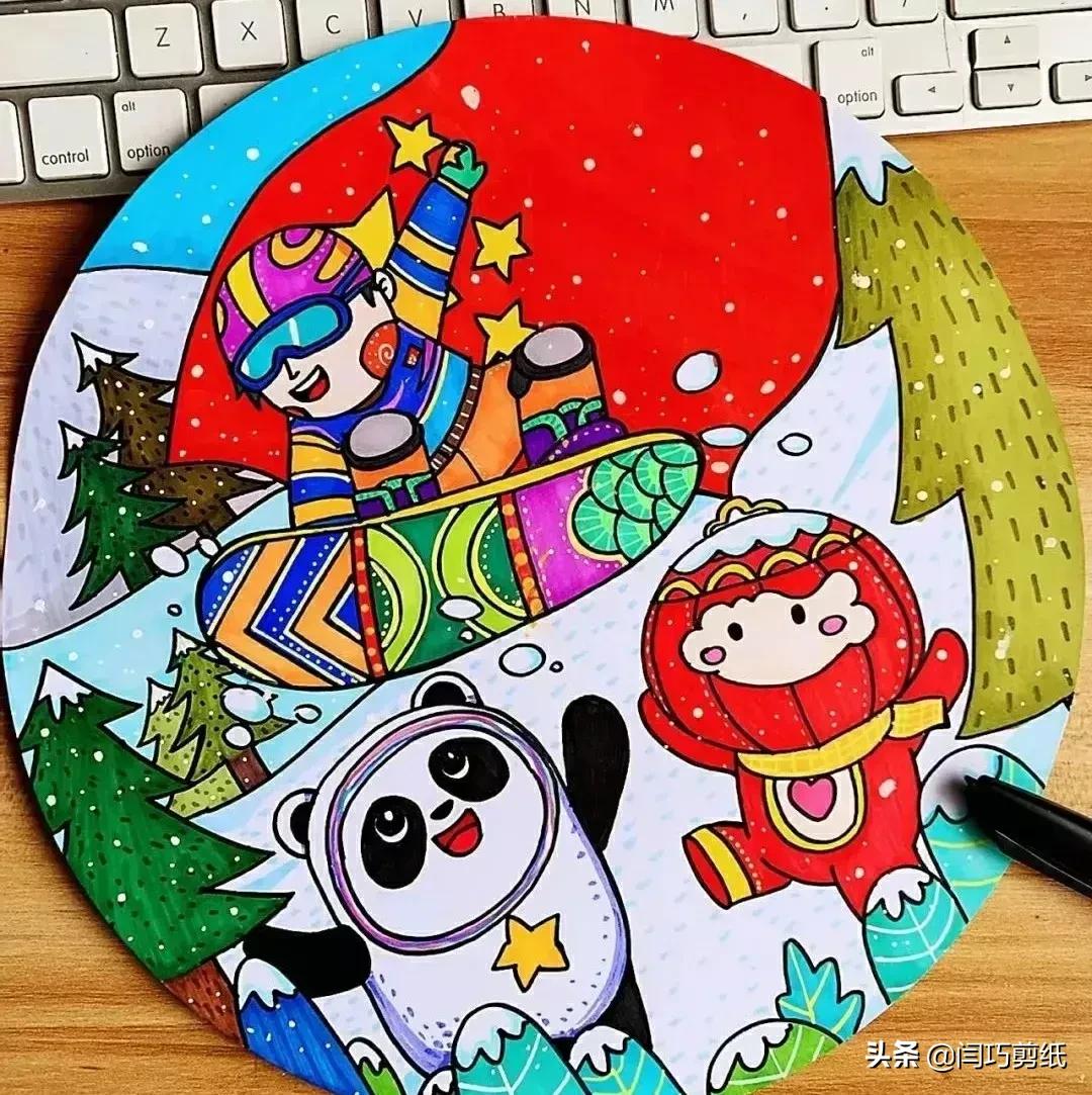 简单又好看的儿童创意画,儿童绘画创意4-6岁水彩笔或蜡笔