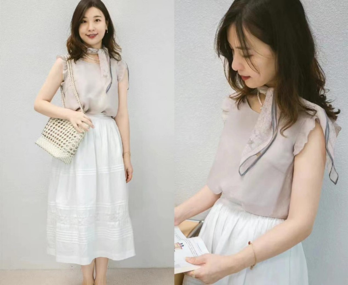 白裙子穿搭夏季气质超仙,夏天裙子凉快不透