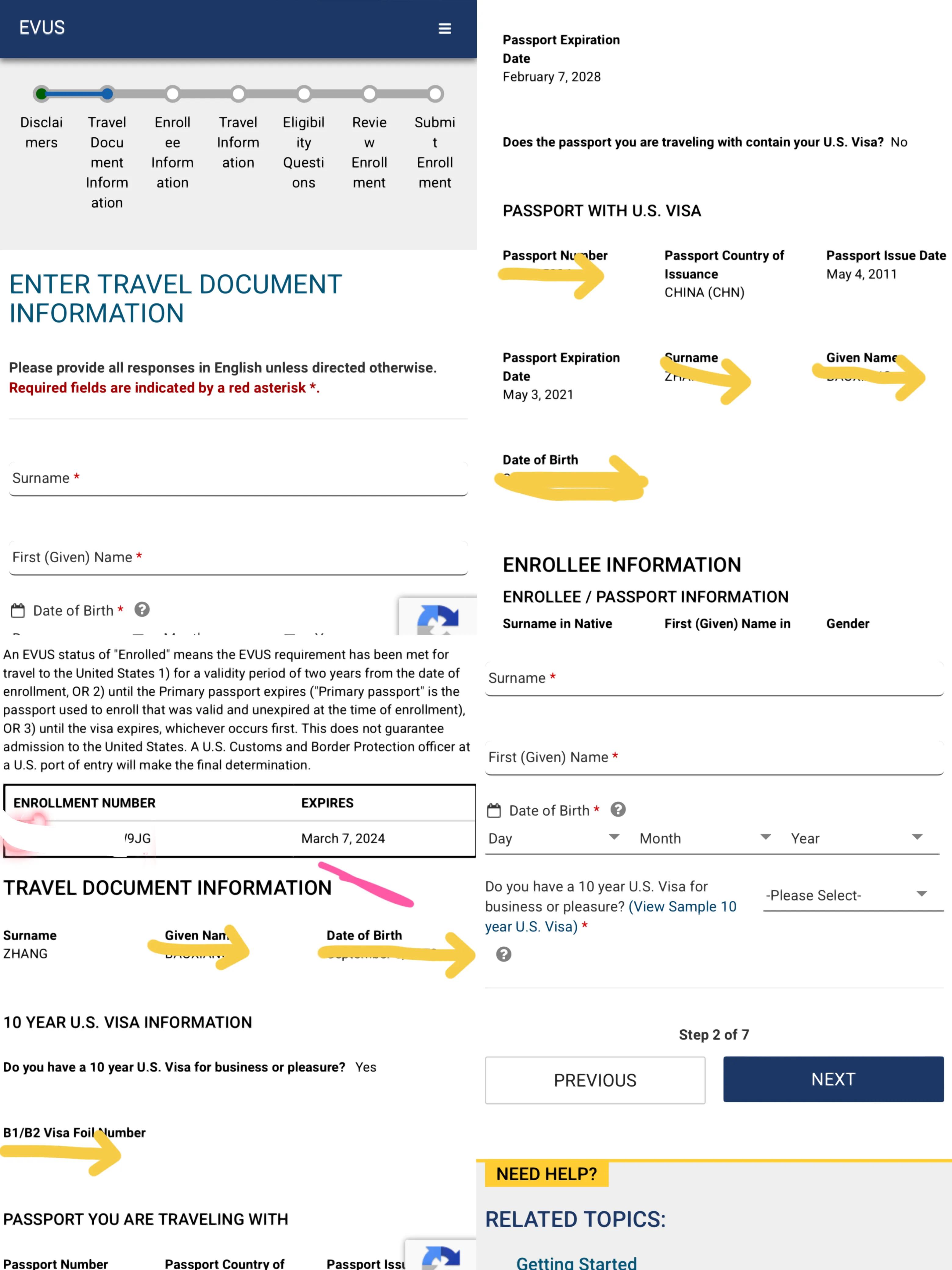 美国签证evus填写指南,美国签证evus填写攻略