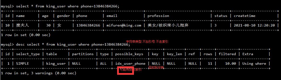 mysql使用索引查询sql语句,mysql数据库基础知识及优化