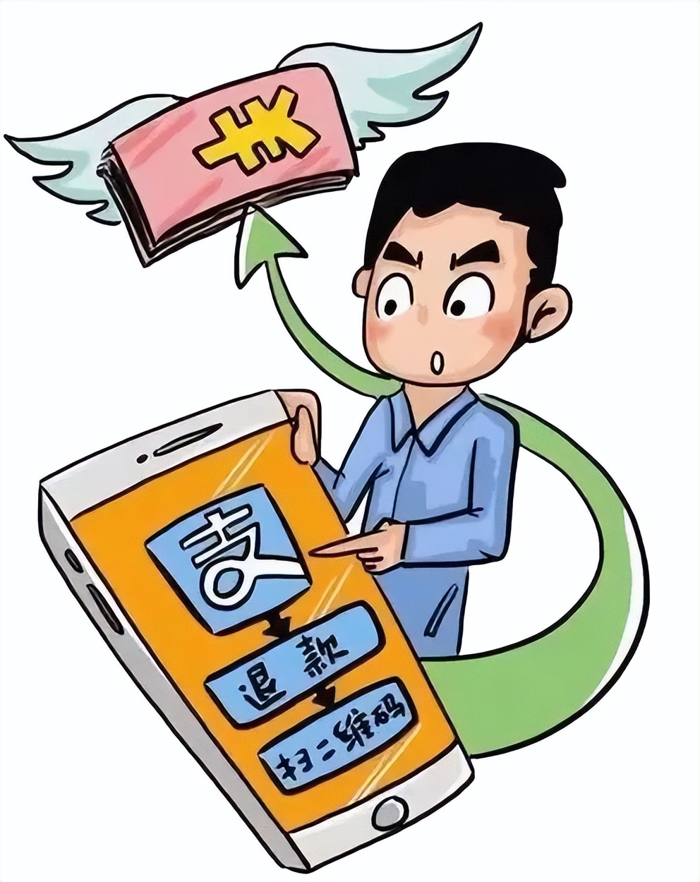 冒充电商客服类骗局动画,冒充客服电诈漫画