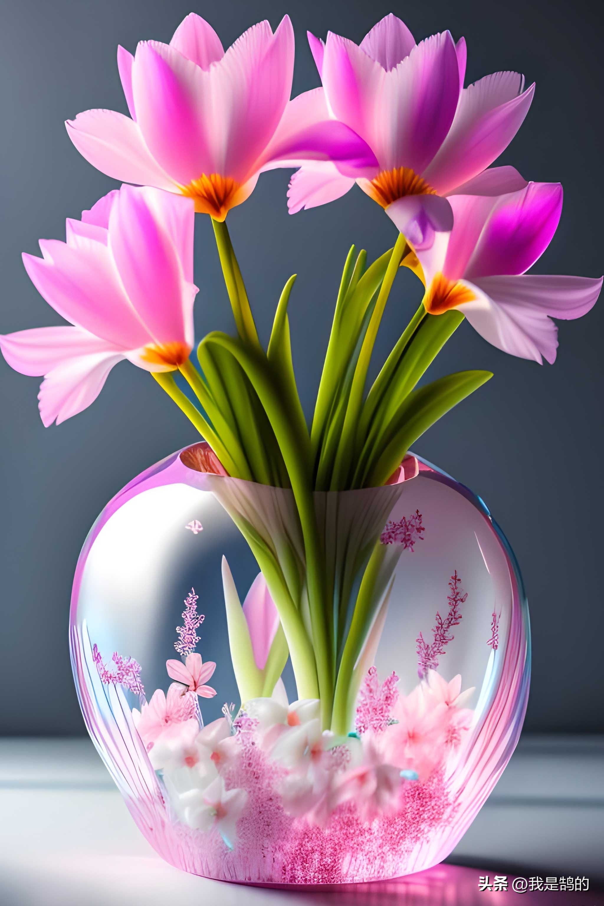 别具一格的水晶花图片,晶莹剔透的水晶花