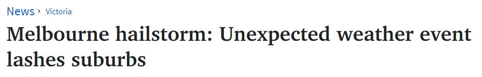 墨尔本春季已失踪，CBD九月飘雪，多地遭遇冰雹，狂风席卷全州