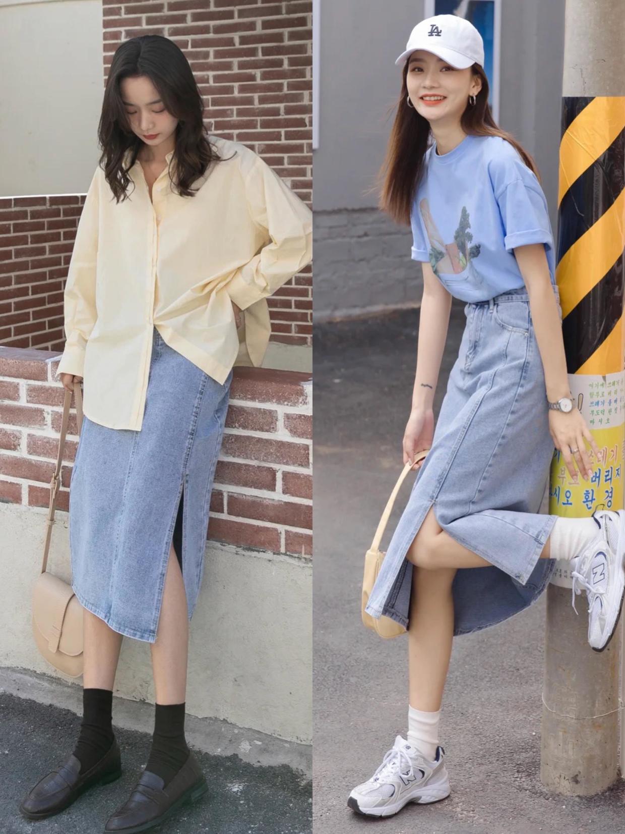 半身裙的四种时髦搭配技巧,毛呢背带半身裙是不是过时了