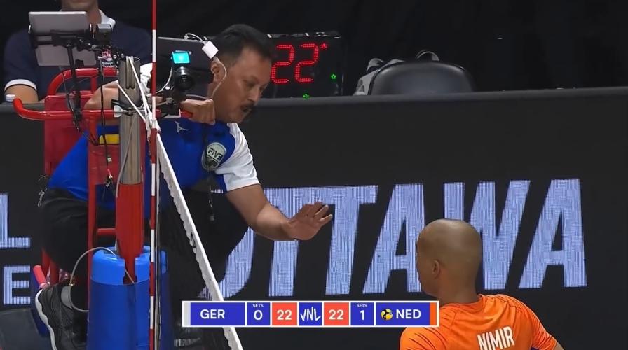 男排争议球,世界排球联赛男排荷兰日本