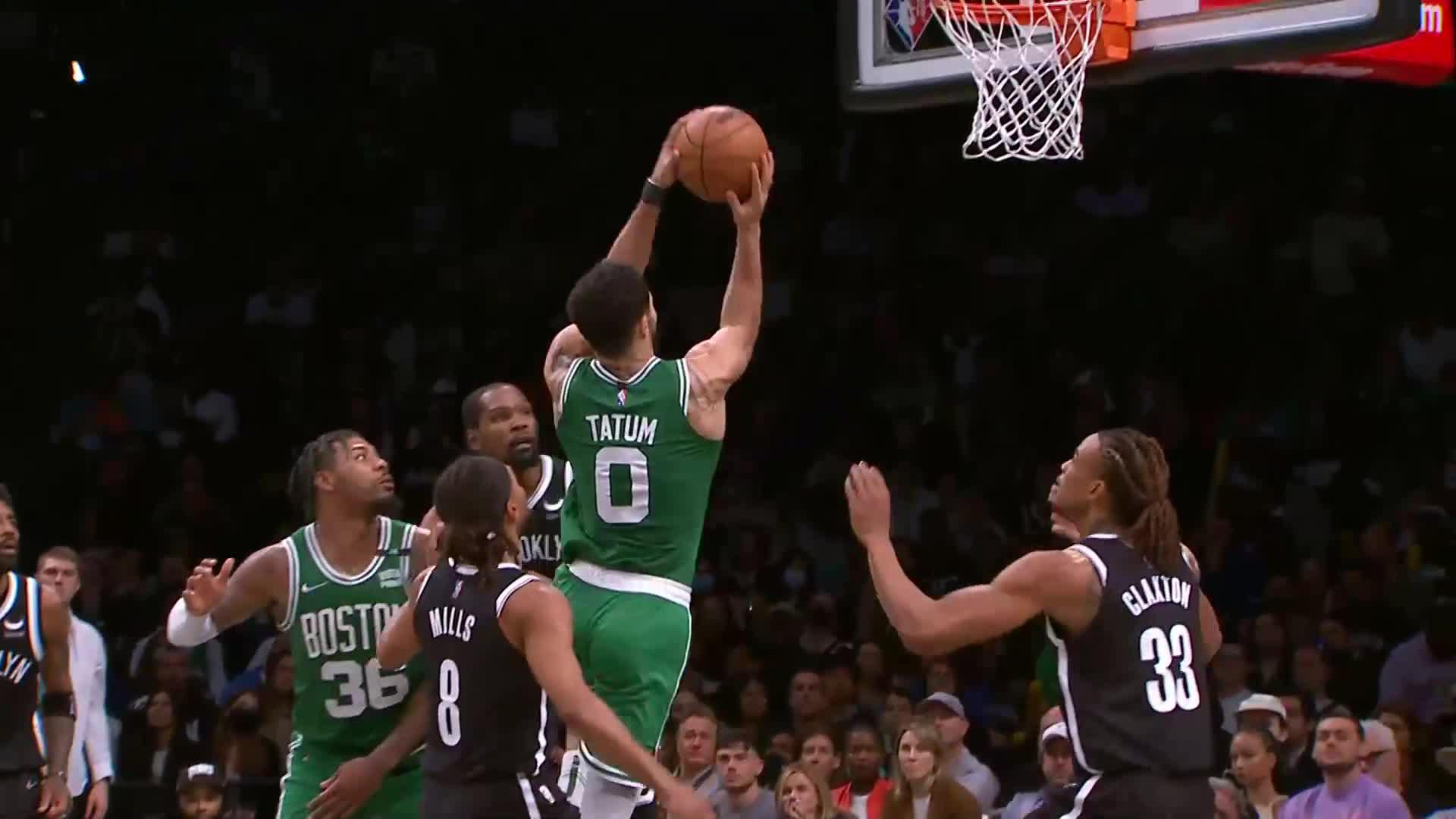 篮网大胜凯尔特人塔图姆,塔图姆30+5凯尔特人大胜快船