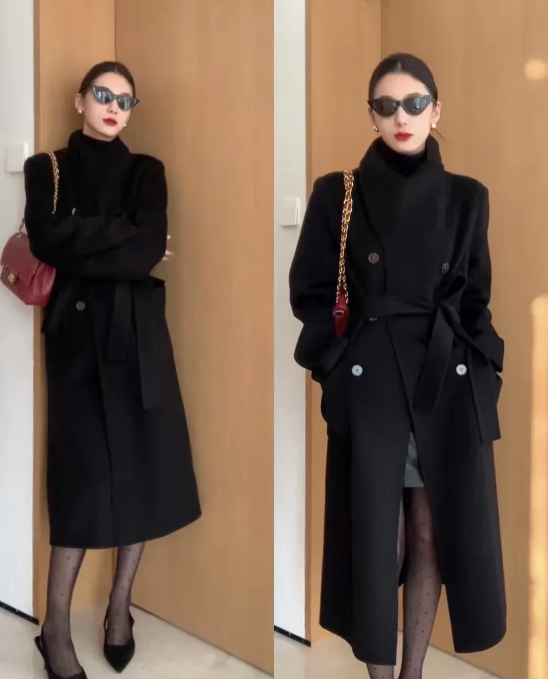 呢子大衣配高跟鞋的穿搭高级感,韩剧女主穿搭秋冬大衣搭配高跟鞋