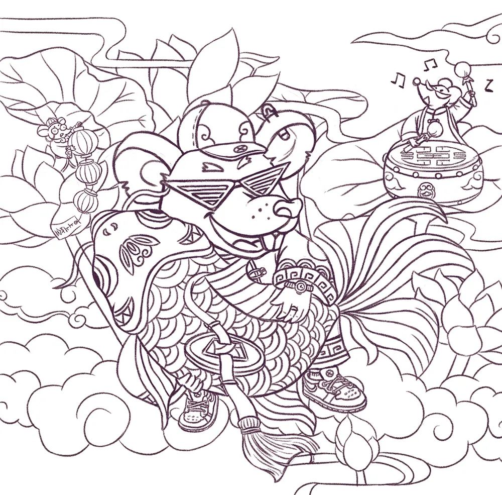 国潮风海报排版,国潮风插画作品介绍