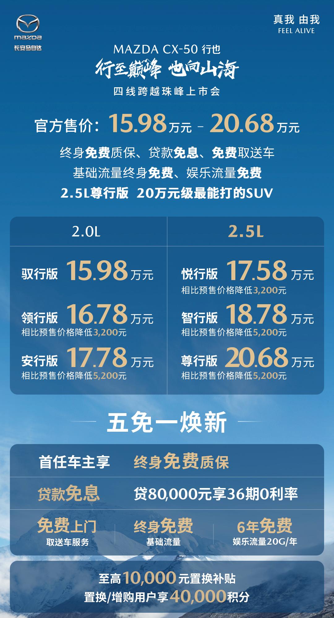 马自达cx-50行至巅峰,马自达cx-50实车感觉有点小