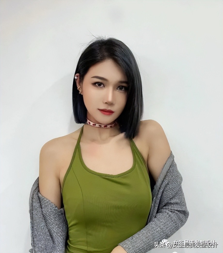 女生又酷又飒齐肩发打理,齐肩短发内扣优雅酷飒发型