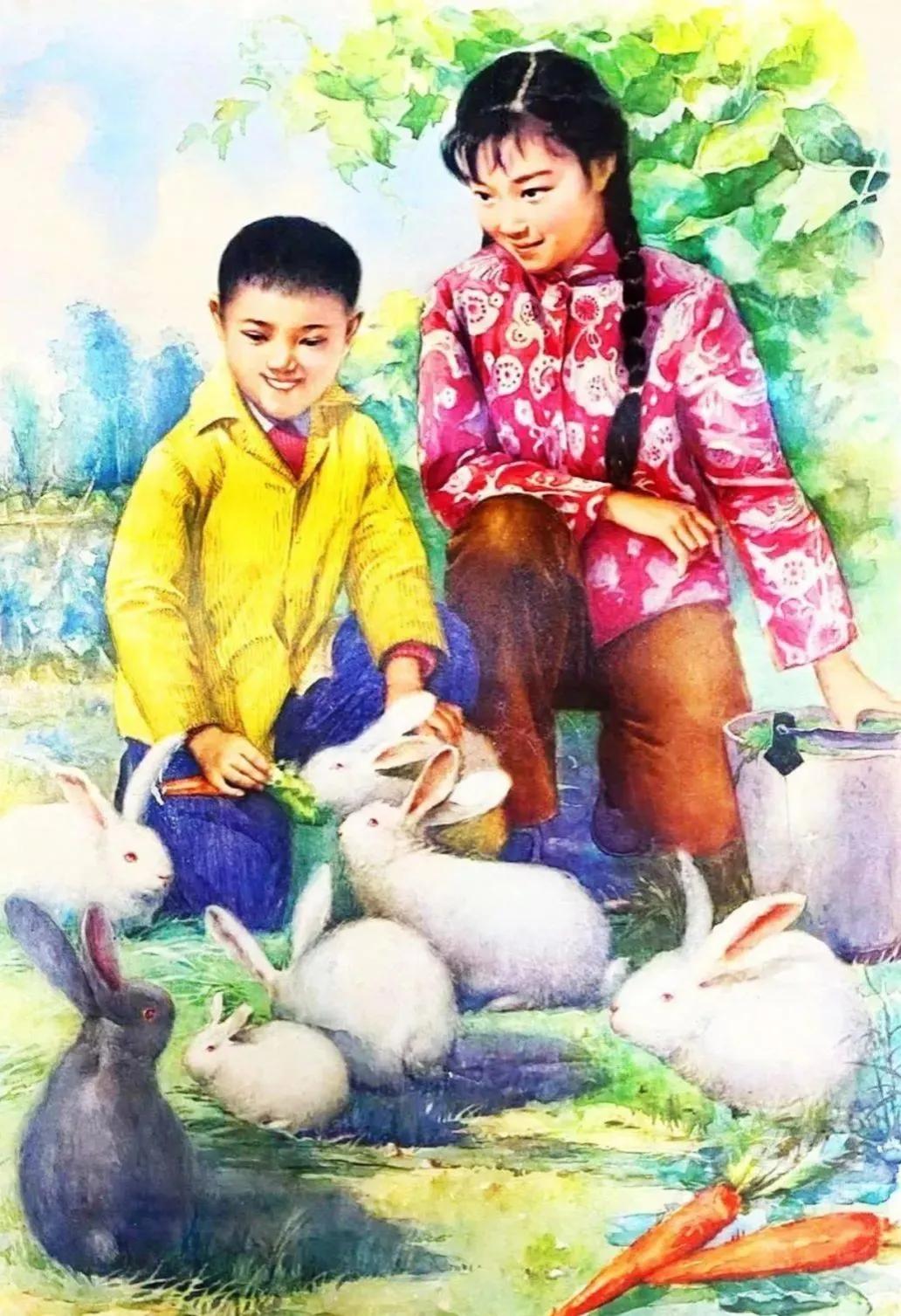 画关于兔年的年画,以兔年为主题的兔年年画