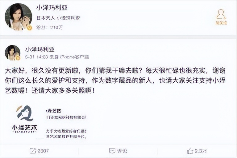 小泽新闻专访小泽艺数：日本女星小泽玛利亚的链接潮流文化