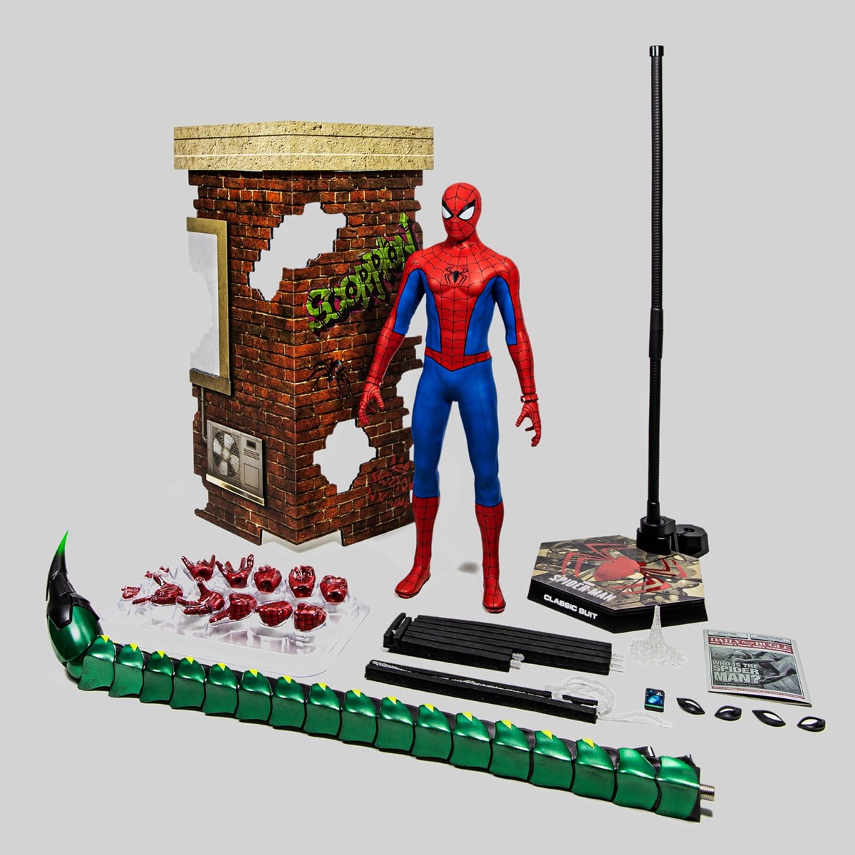 hottoys蜘蛛侠经典战衣手办测评,hottoys蜘蛛侠经典红蓝战衣