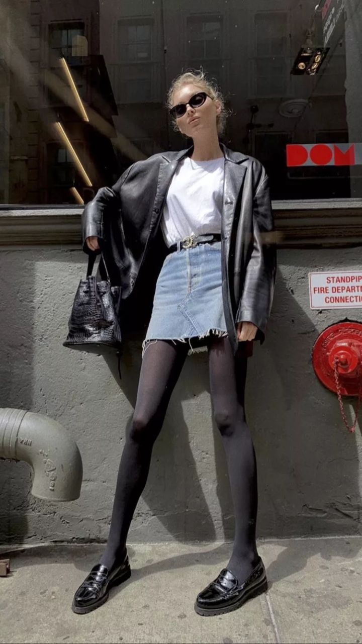 连裤袜不土气,秋冬连裤袜的搭配雷区