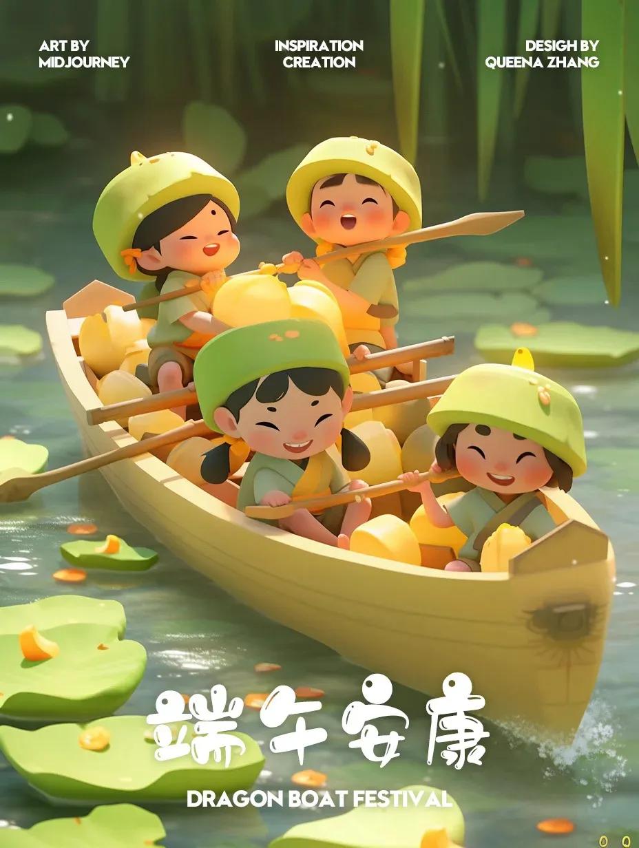 端午节绘画中国风海报,端午节海报手绘图片大全无字