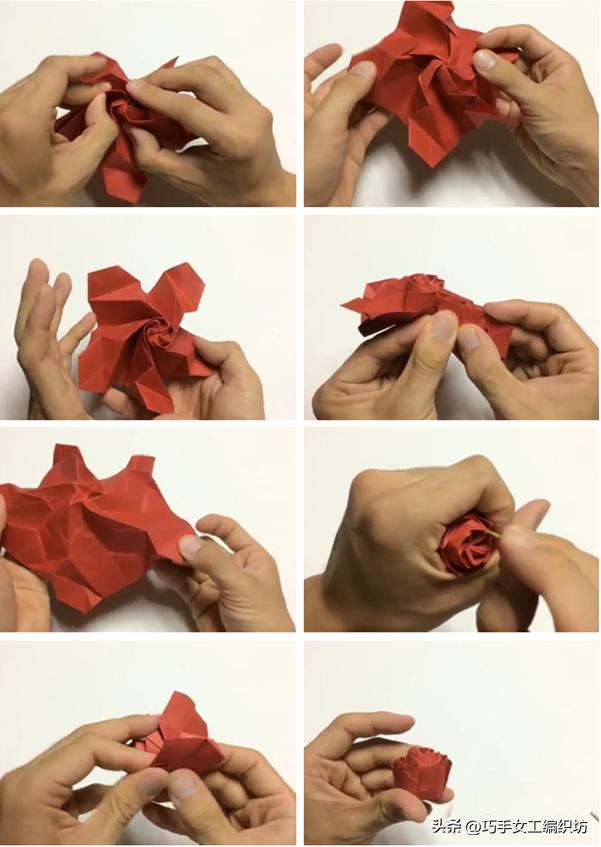 一张纸可以折一朵花,一张纸就可以叠的玫瑰花