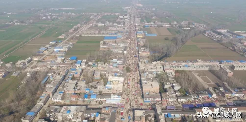 郸城这个镇路中间立匹马!繁荣景象,小妮来白马惊呆了