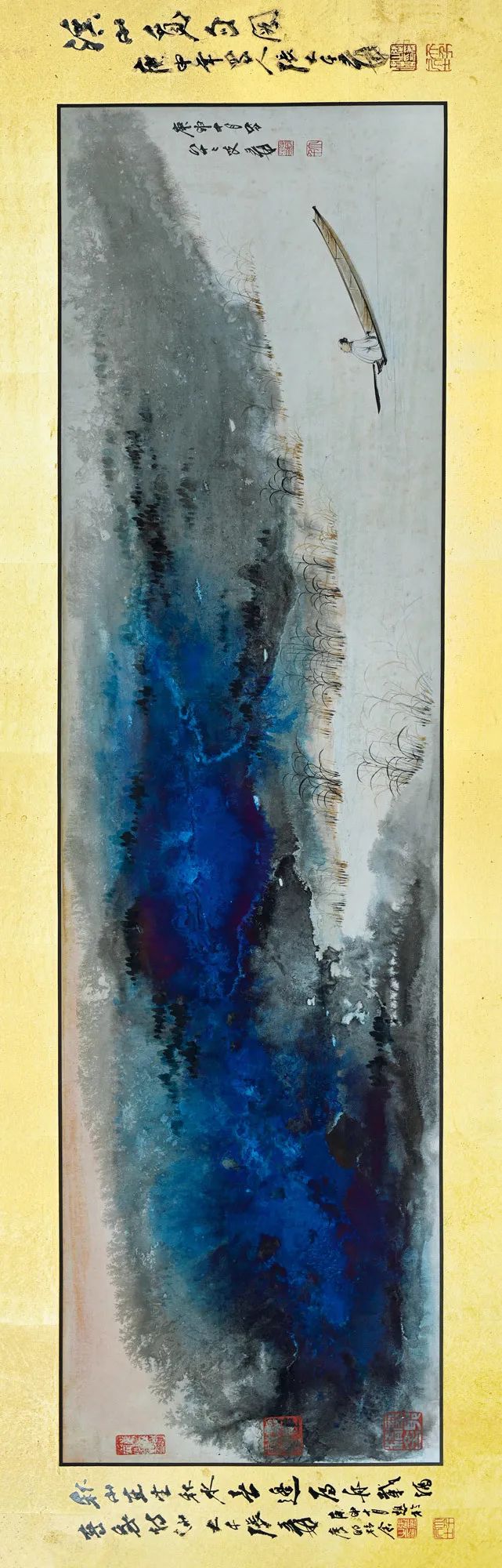 张大千嘉耦图拍卖现场真实图片,张大千布袋佛画拍卖多少钱