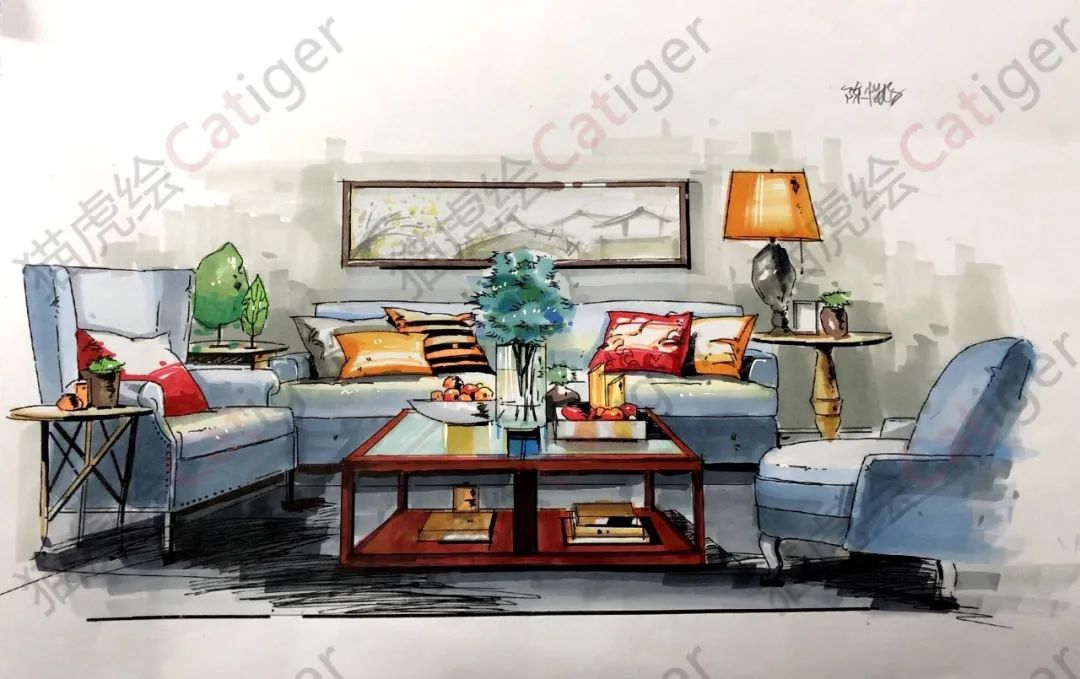 猫虎画,猫虎绘画