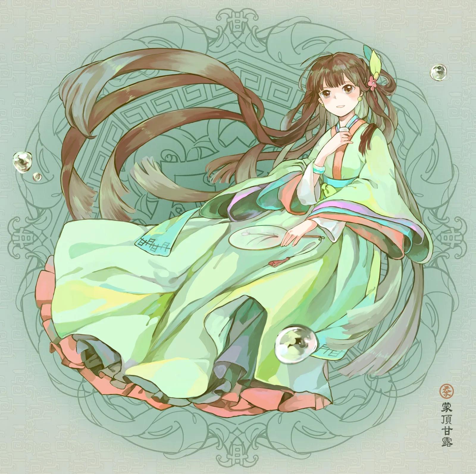 红衣佳人动漫壁纸,二次元壁纸之绿衣佳人