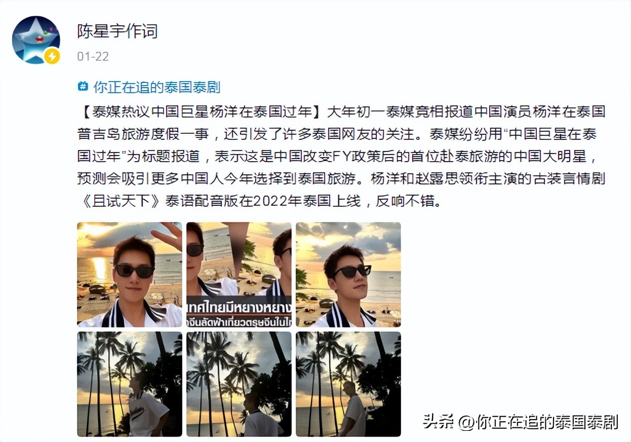 泰国评论陈星宇,泰国人评论陈星宇